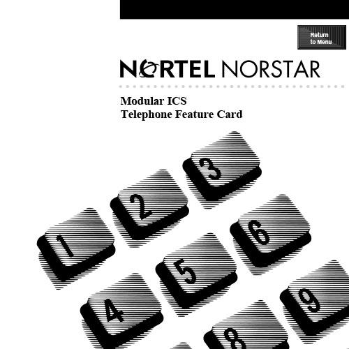 Nortel Modular ICS Telephone Feature Card