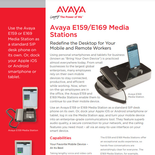 E159/E169 Media Station Fact Sheet