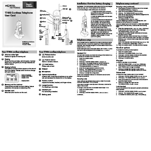 BCM T7406 User Guide