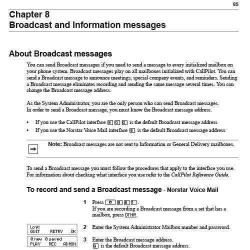 Broadcast Message NVM – How To