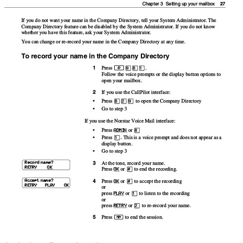 Norstar Call Pilot Guide – Setting up Your Mailbox