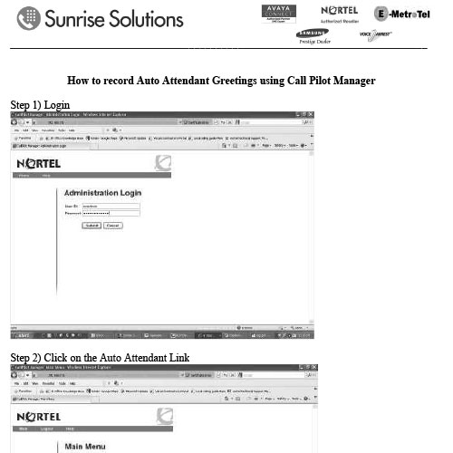 Nortel CP Manager – Recording Auto Attend Greeting