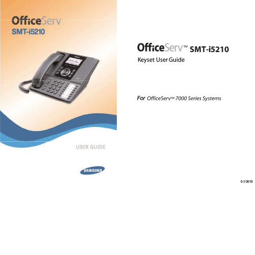 Samsung OfficeServ SMT i5210 User Guide