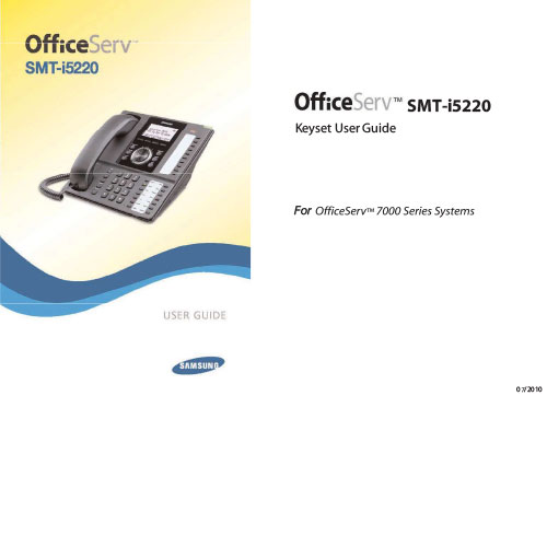 Samsung OfficeServ SMT i5220 User Guide